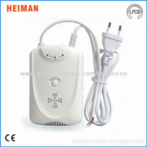 100 - 240V AC Standalone Home Gas Leak Detector, Natural Gas or LPG with 9V Backup Battery